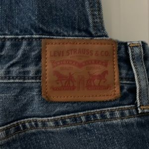 Denim Levi Overall Shorts